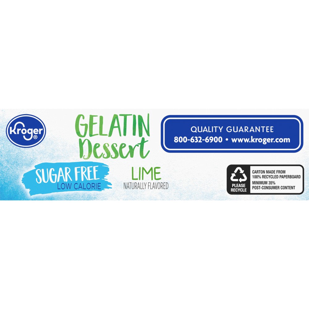 slide 2 of 4, Kroger Sugar Free Lime Gelatin Mix, 0.44 oz