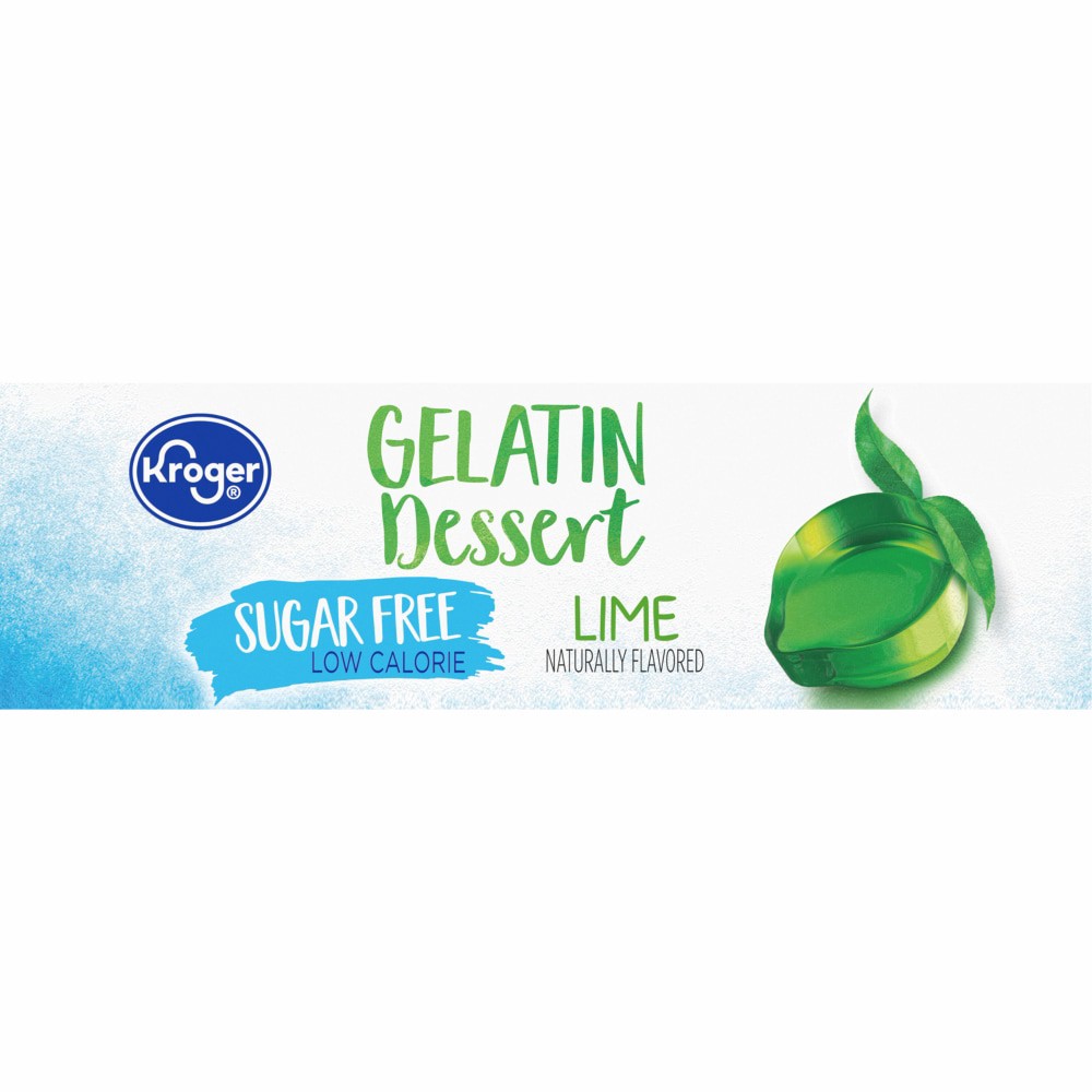 slide 4 of 4, Kroger Sugar Free Lime Gelatin Mix, 0.44 oz