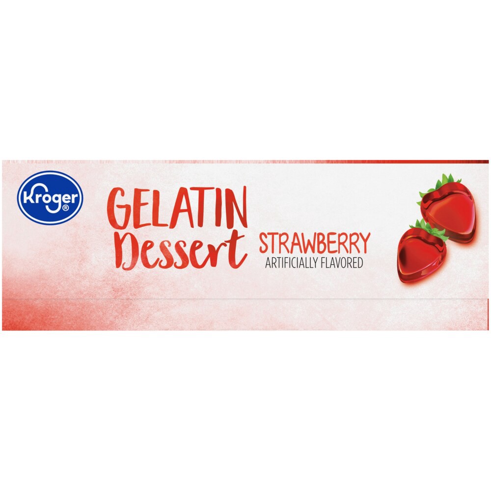 slide 4 of 5, Kroger Strawberry Gelatin Dessert Mix, 3 oz