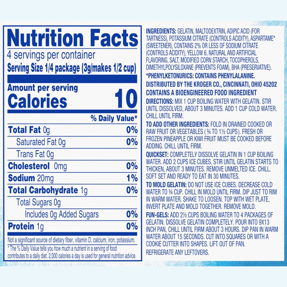 slide 4 of 4, Kroger Sugar Free Orange Gelatin Dessert Mix, 0.44 oz