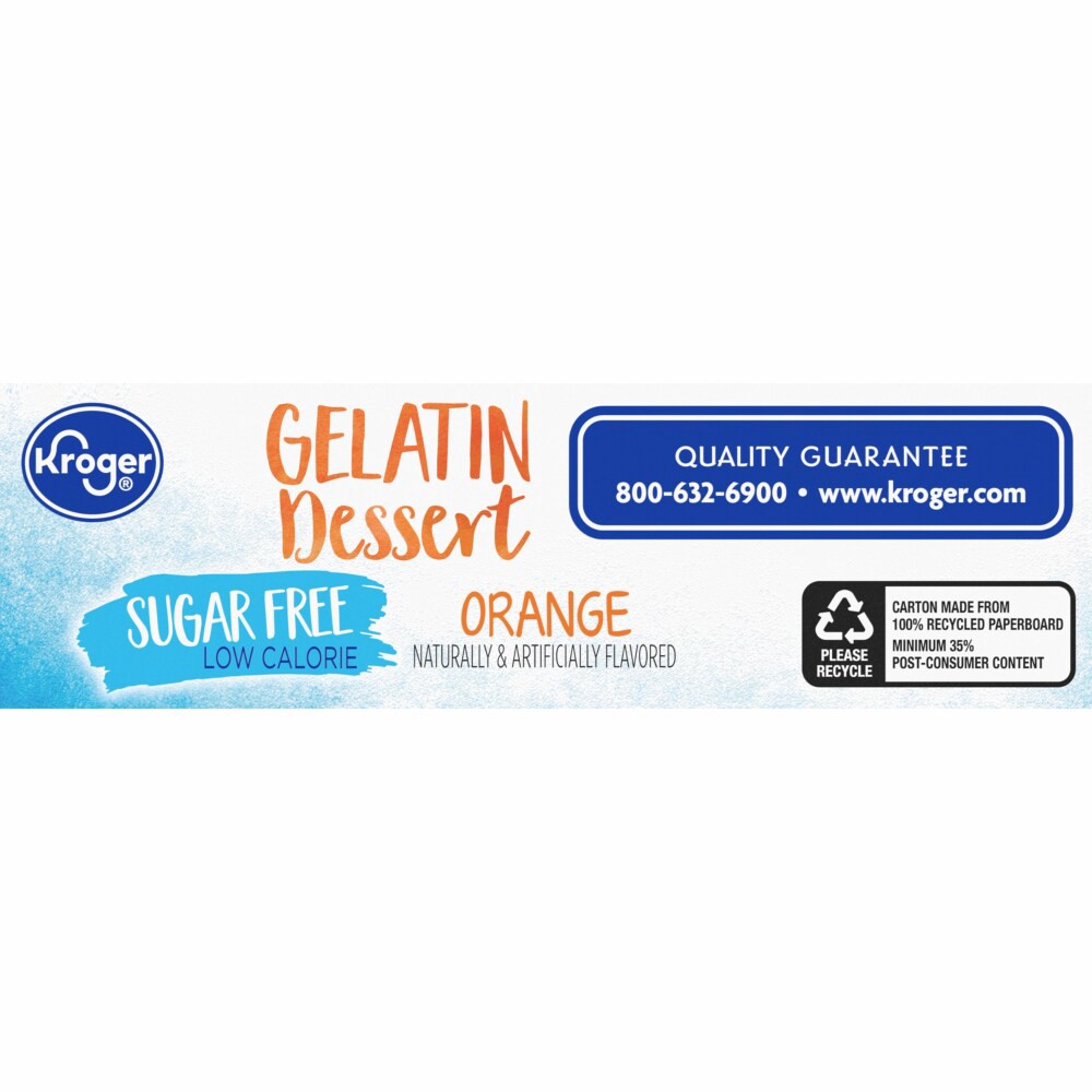 slide 2 of 4, Kroger Sugar Free Orange Gelatin Dessert Mix, 0.44 oz