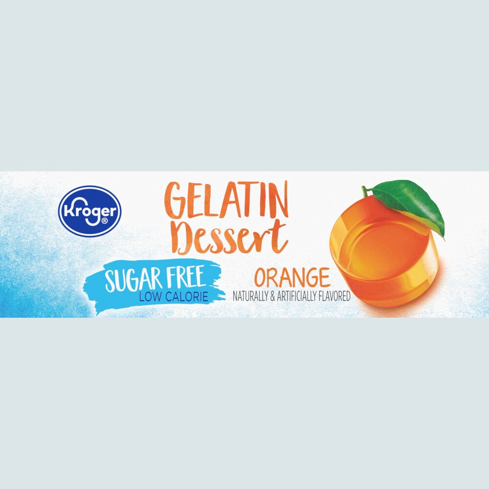 slide 3 of 4, Kroger Sugar Free Orange Gelatin Dessert Mix, 0.44 oz