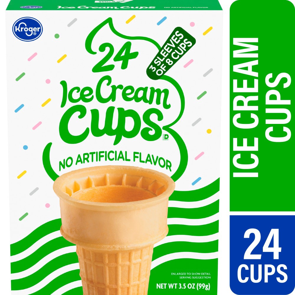 slide 4 of 4, Kroger Ice Cream Cake Cone Cups, 24 ct