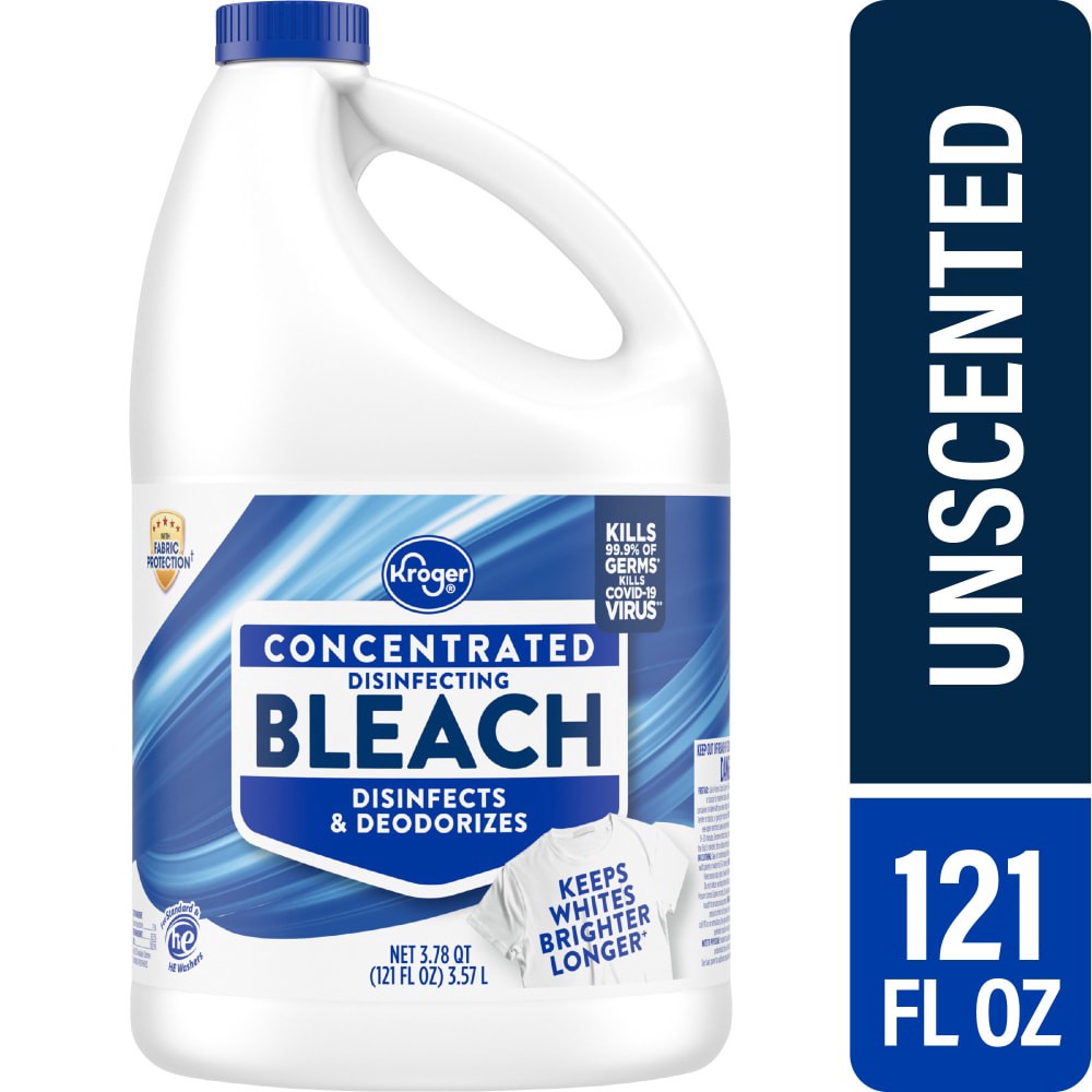 slide 2 of 4, Kroger Concentrated Disinfecting Bleach, 121 fl oz