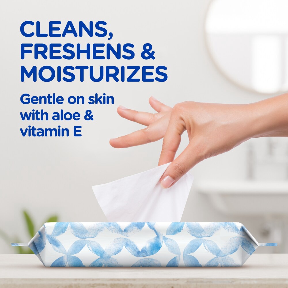 slide 2 of 2, Kroger Flushable Wipes (2 Pack), 2 ct / 84 ct