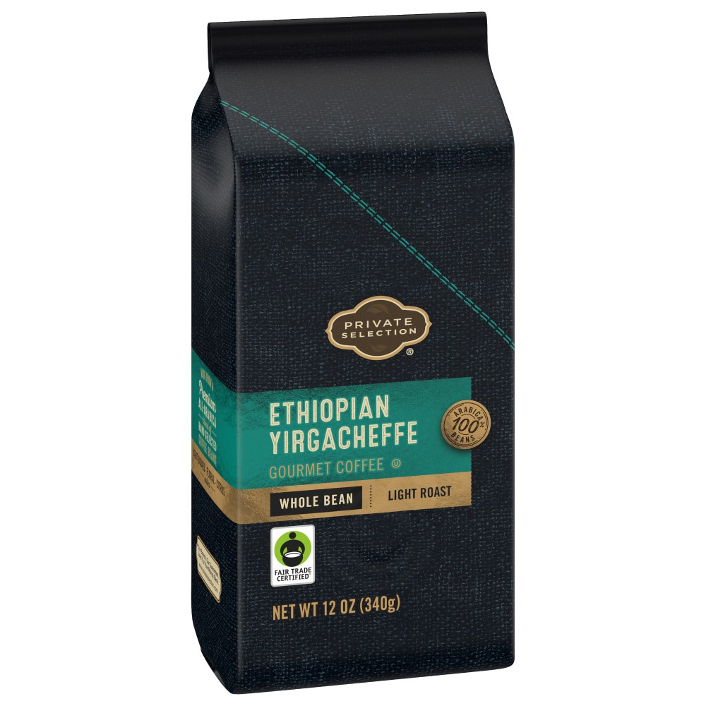slide 6 of 6, Private Selection Ethiopian Yirgacheffe Light Roast Whole Bean Coffee - 12 oz, 12 oz