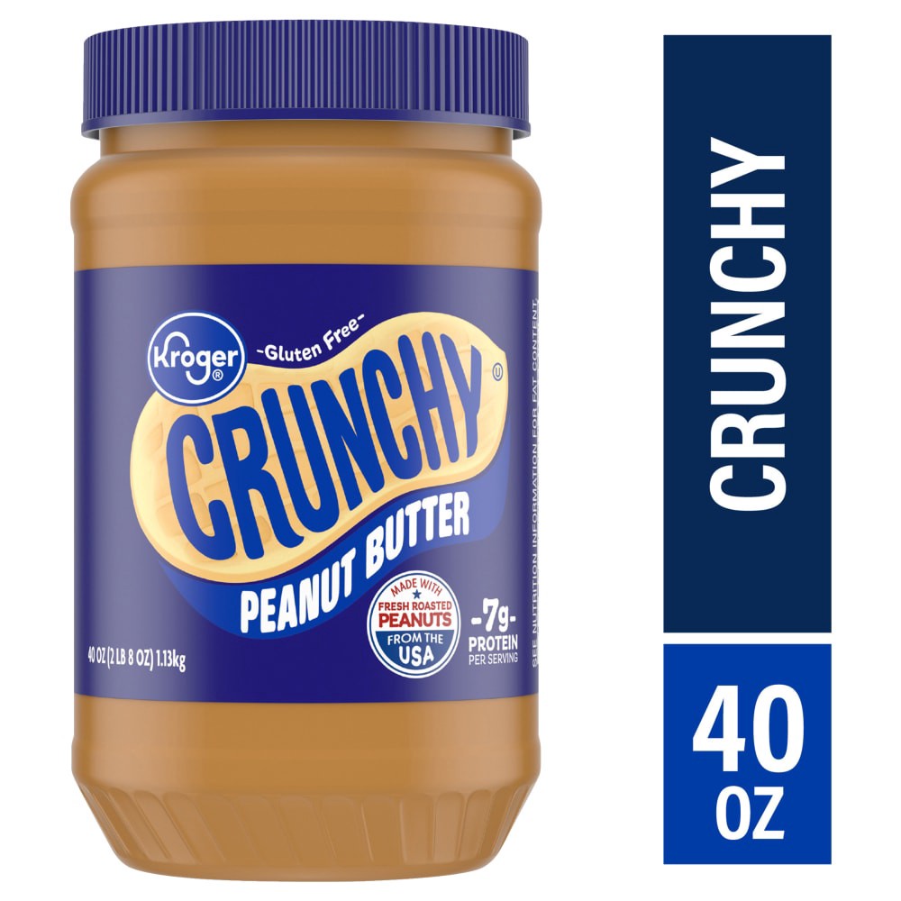 slide 5 of 6, Kroger Crunchy Peanut Butter, 40 oz