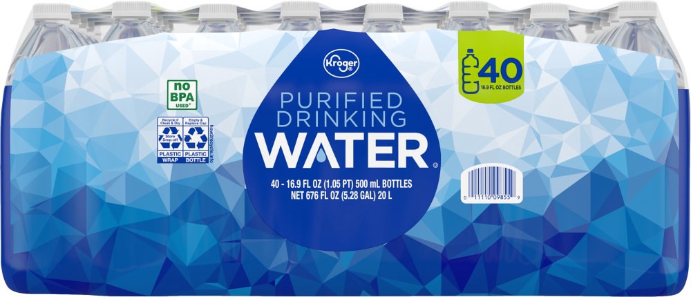 slide 2 of 3, Kroger Purified Drinking Water, 40 ct; 16 fl oz