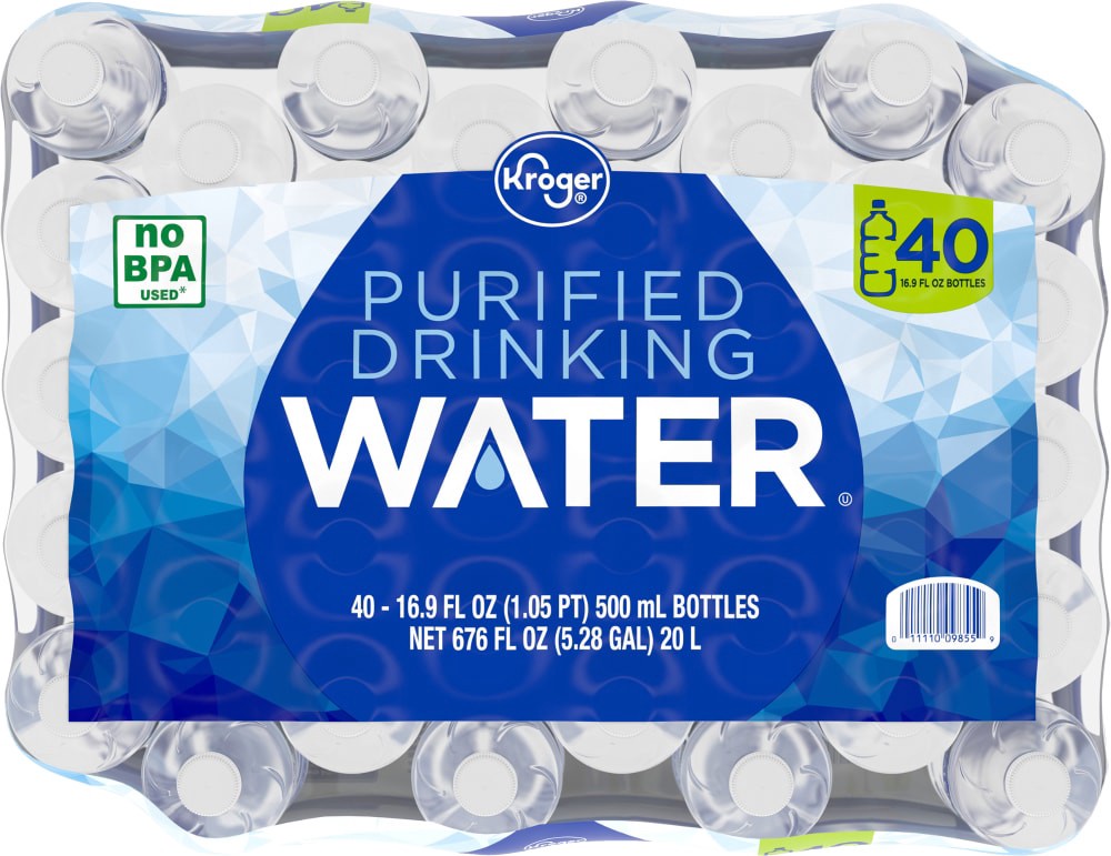 slide 3 of 3, Kroger Purified Drinking Water, 40 ct; 16 fl oz