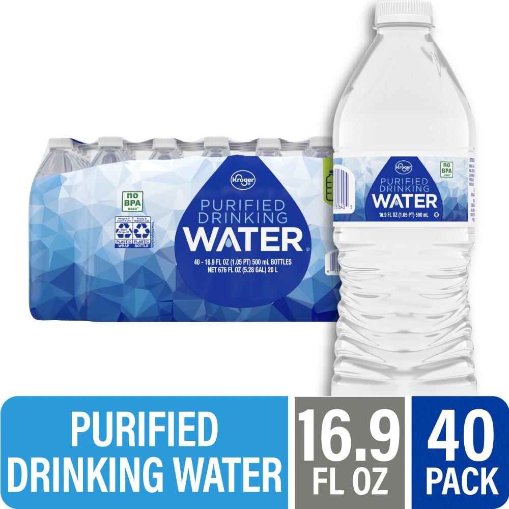 slide 2 of 4, Kroger Purified Drinking Water, 40 ct; 16 fl oz