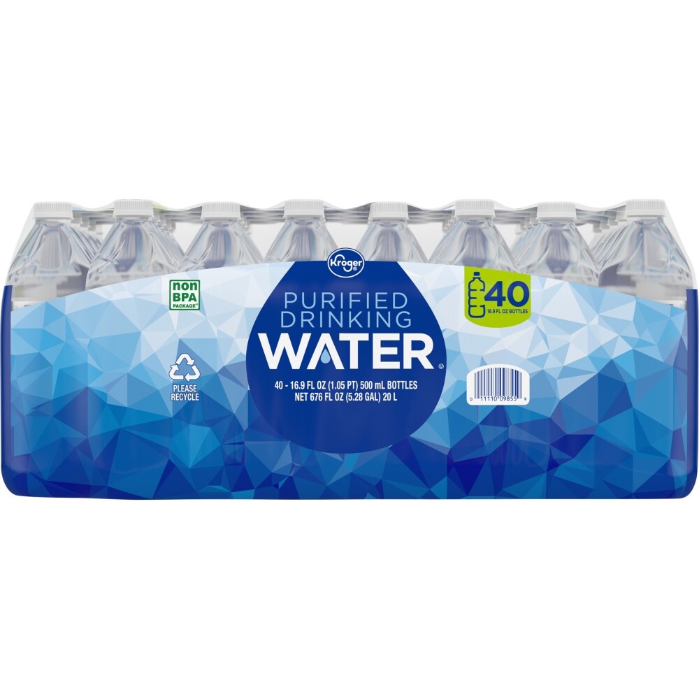 slide 2 of 5, Kroger Purified Drinking Water, 40 ct; 16 fl oz