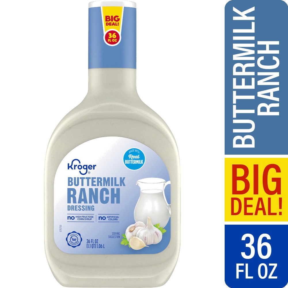 slide 5 of 6, Kroger Buttermilk Ranch Dressing, 36 fl oz