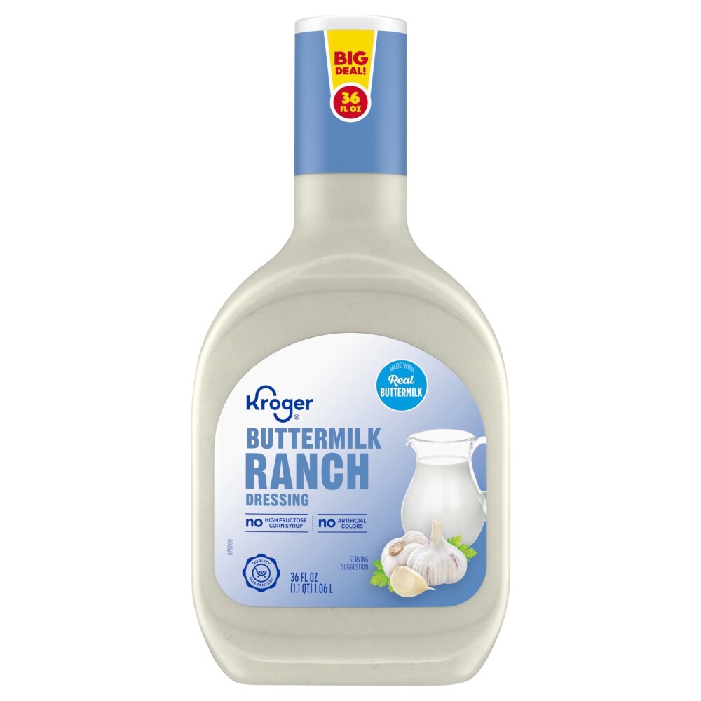 slide 2 of 6, Kroger Buttermilk Ranch Dressing, 36 fl oz