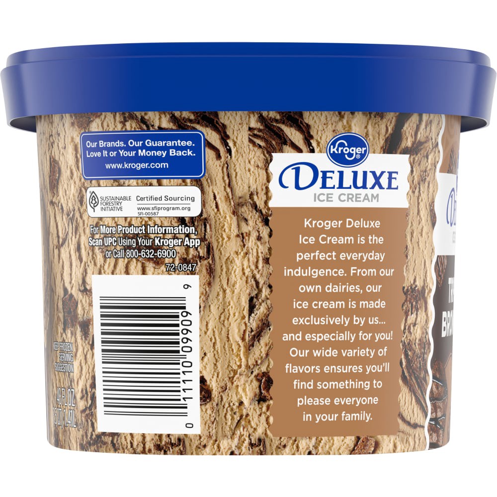 slide 4 of 5, Kroger Deluxe Triple Brownie Ice Cream, 48 fl oz