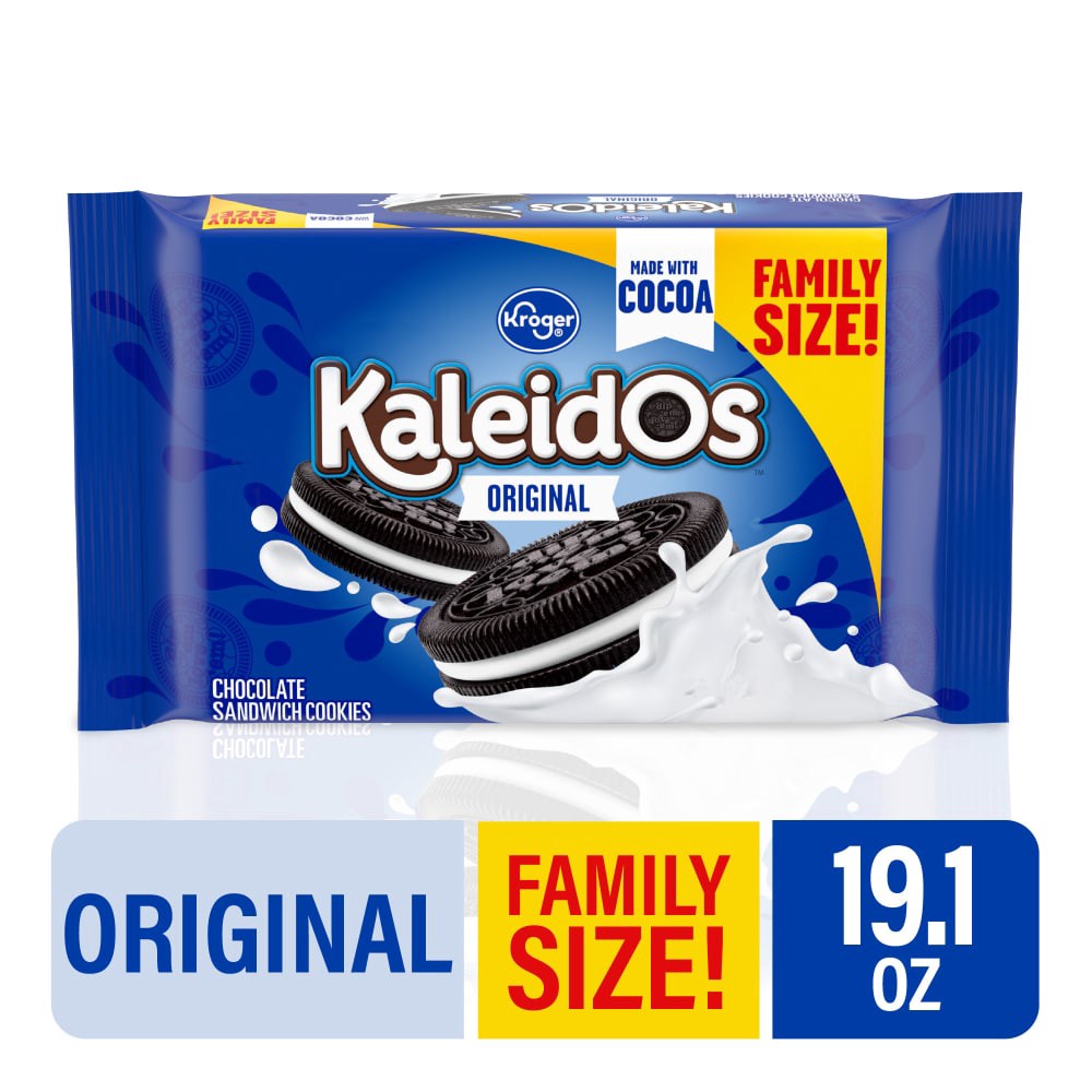 slide 3 of 4, Kroger Kaleidos Chocolate Sandwich Cookies, 19.1 oz