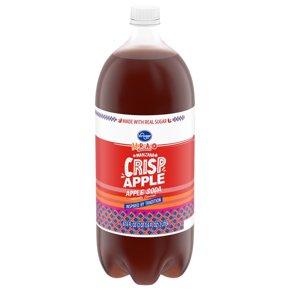 slide 2 of 2, Kroger Mercado Manzana Crisp Apple Soda - 2 liter, 2 liter