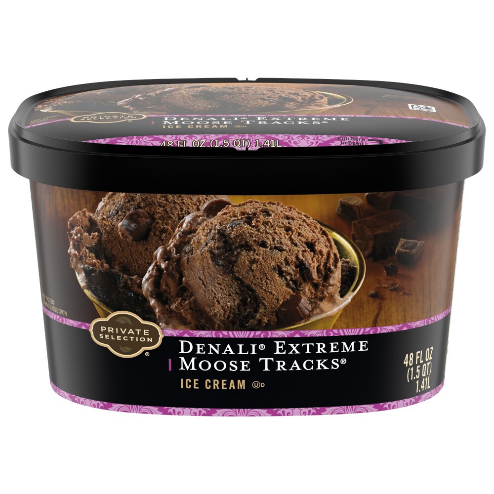 slide 3 of 4, Private Selection Denali Extreme Moose Tracks Ice Cream, 48 fl oz