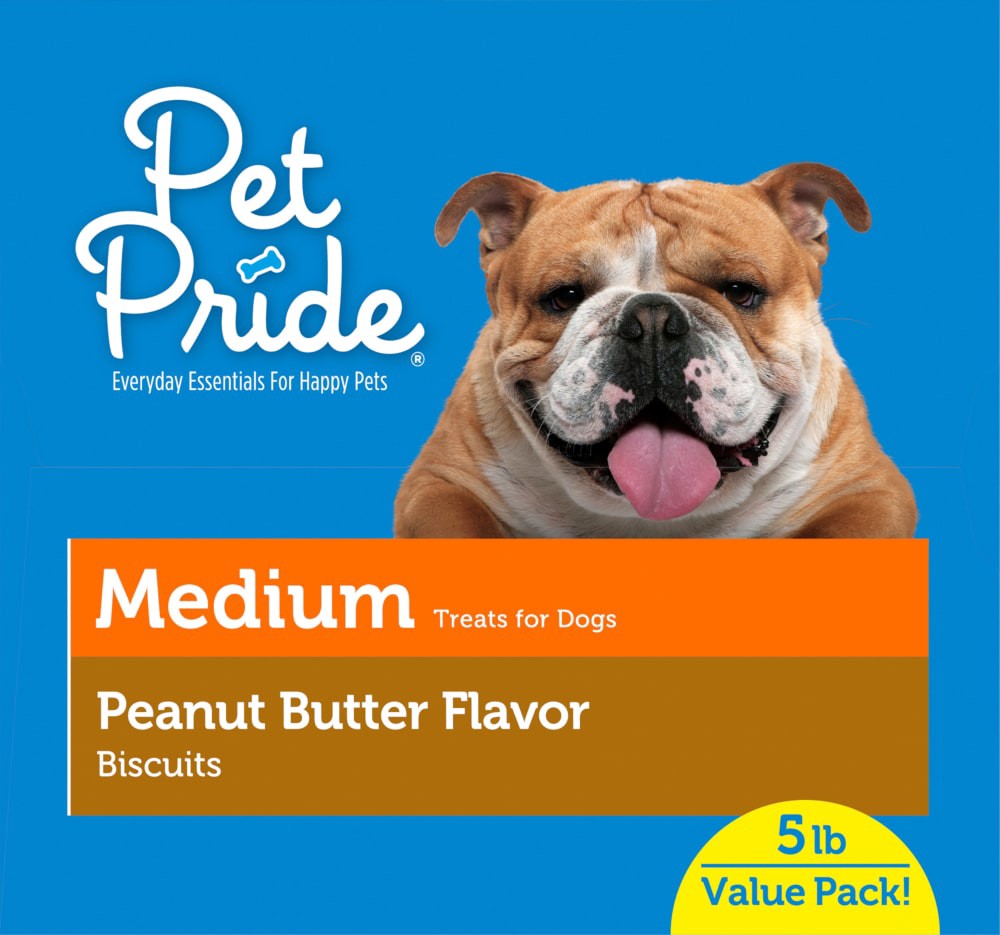 slide 3 of 4, Pet Pride Peanut Butter Flavored Medium Dog Biscuits, 5 lb