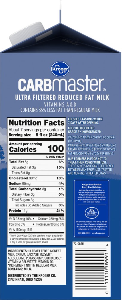 slide 2 of 5, Kroger Carbmaster 2% Milk, 59 fl oz