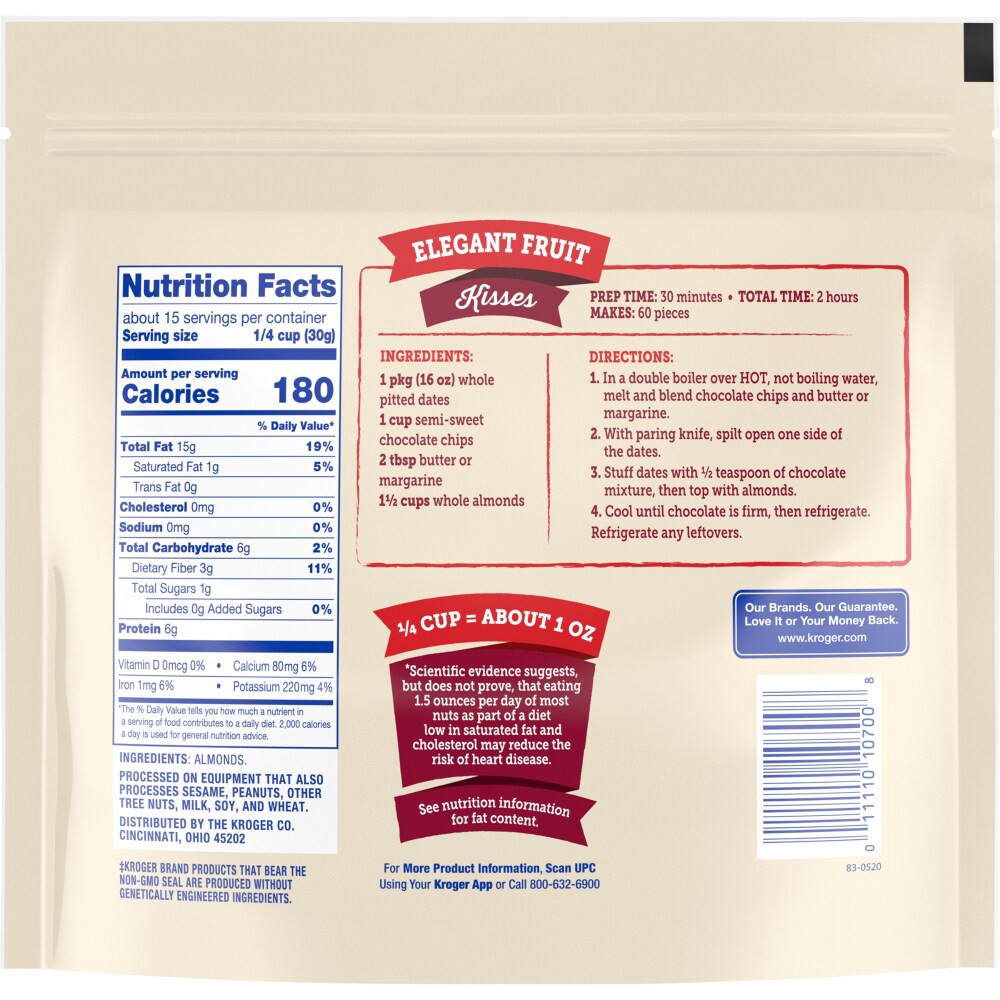 slide 2 of 2, Kroger Almonds, 16 oz