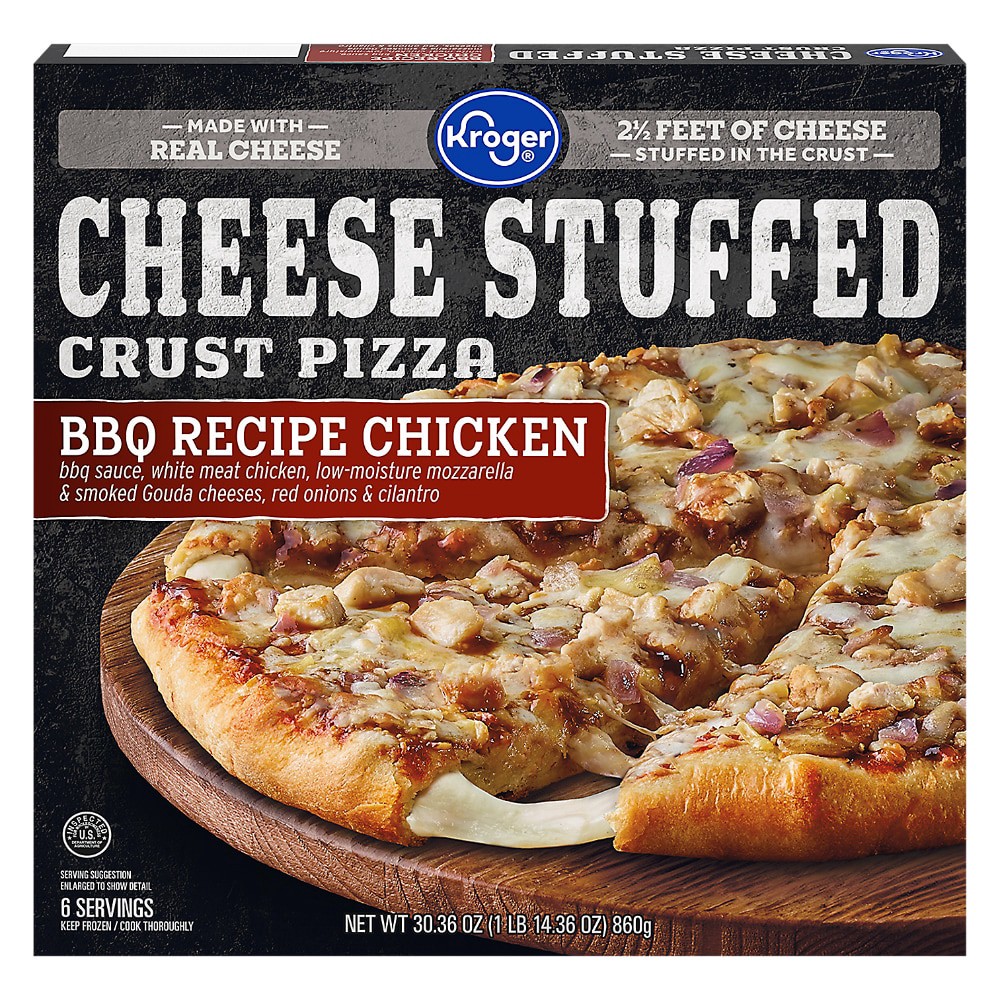 slide 2 of 2, Kroger Cheese-Stuffed Crust Bbq Recipe Chicken Pizza, 30 oz