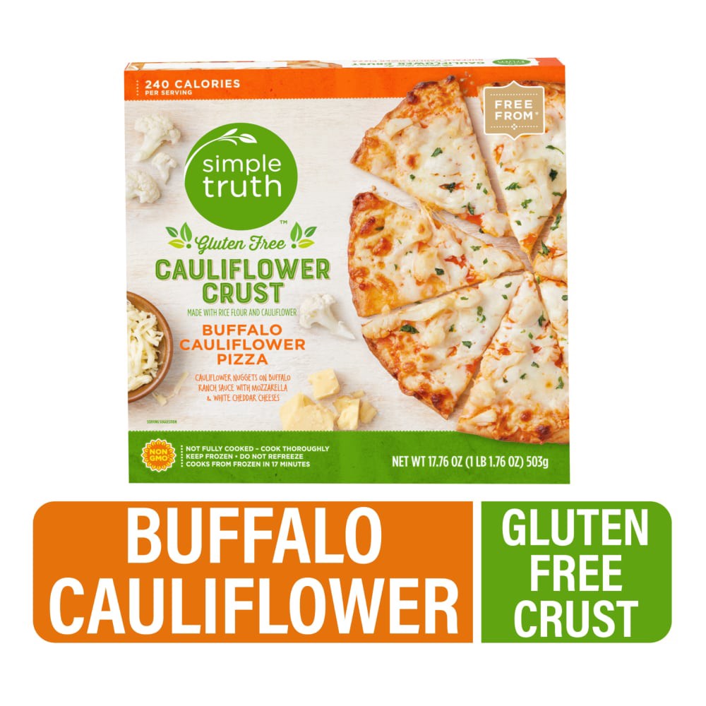 slide 2 of 2, Simple Truth Spicy Buffalo Cauliflower Pizza, 17.76 oz