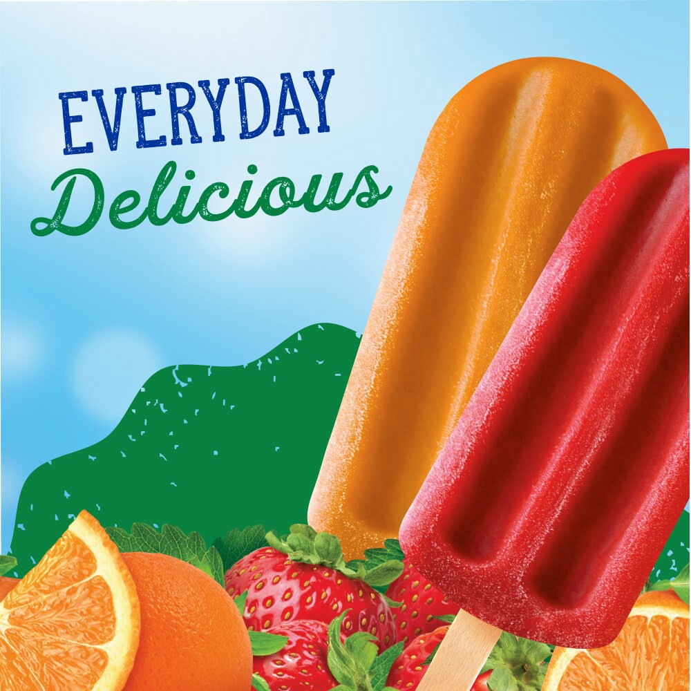 slide 4 of 6, Kroger Orange Frozen Fruit Bars, 6 ct; 2.45 fl oz