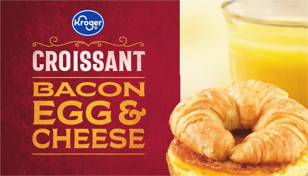 slide 6 of 6, Kroger Bacon Egg And Cheese Croissant, 8 ct ; 28 oz