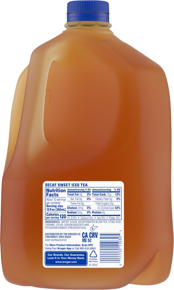 slide 4 of 4, Kroger Real Brewed Decaf Sweet Iced Tea - 1 gal, 1 gal