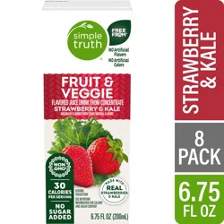 Simple Truth Strawberry & Kale Kids Juice Boxes - 8 ct