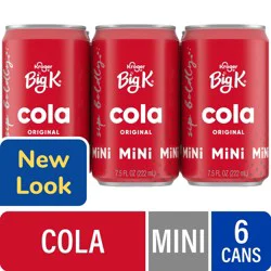 Big K® Cola Soda Mini Cans, 6 pk / 7.5 fl oz