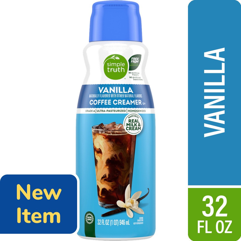 slide 1 of 1, Simple Truth® Vanilla Coffee Creamer, 32 fl oz, 32 fl oz