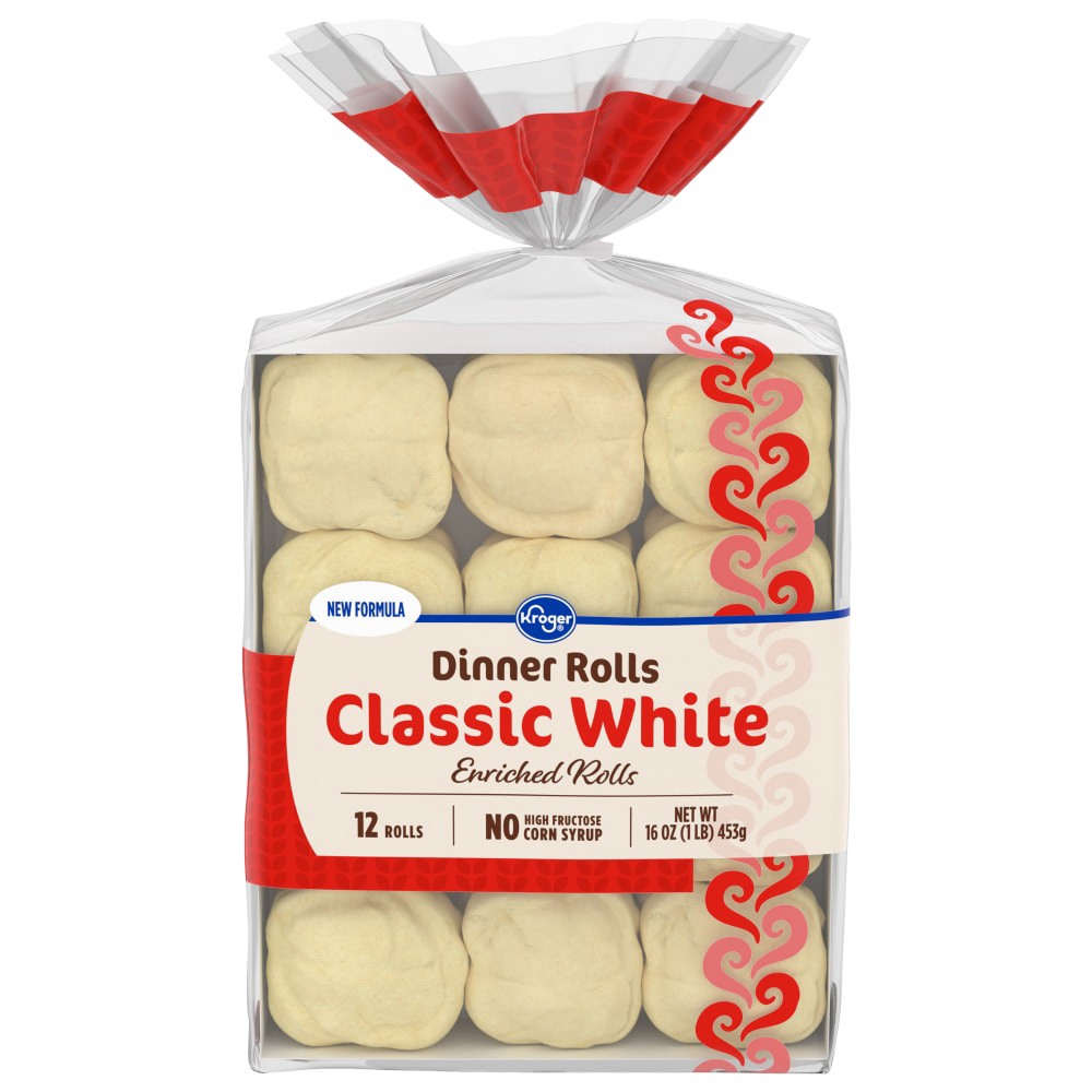 slide 2 of 2, Kroger Classic White Dinner Rolls, 16 oz