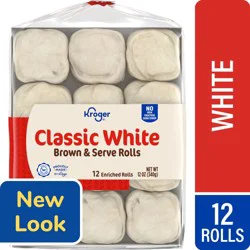 Kroger Brown & Serve Classic Enriched White Rolls