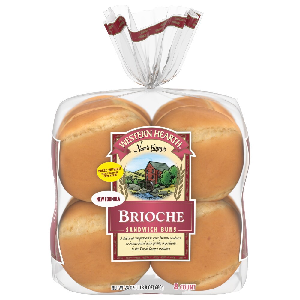 slide 2 of 2, Western Hearth Brioche Sandwich Buns, 8 ct