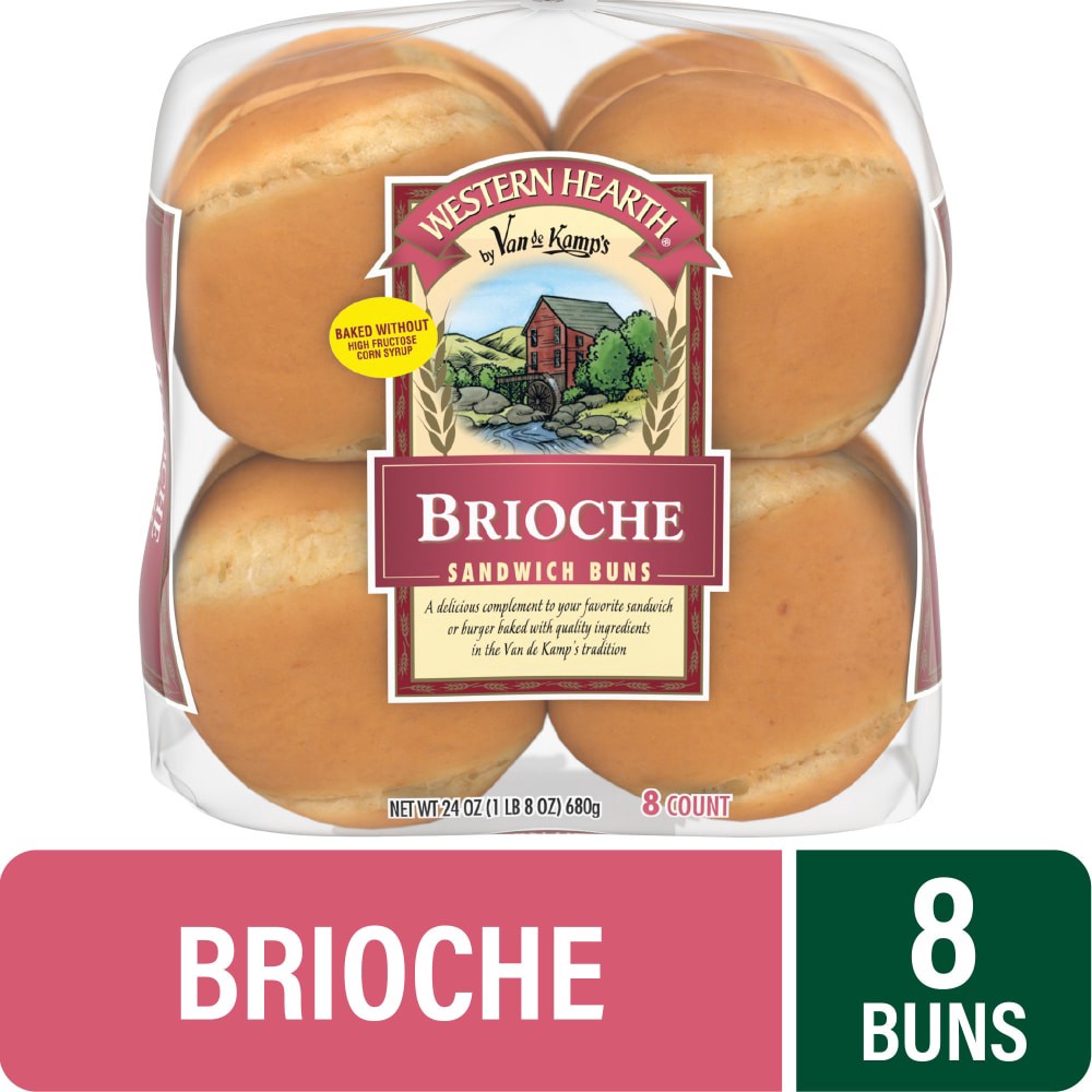 slide 2 of 2, Western Hearth Brioche Sandwich Buns, 8 ct
