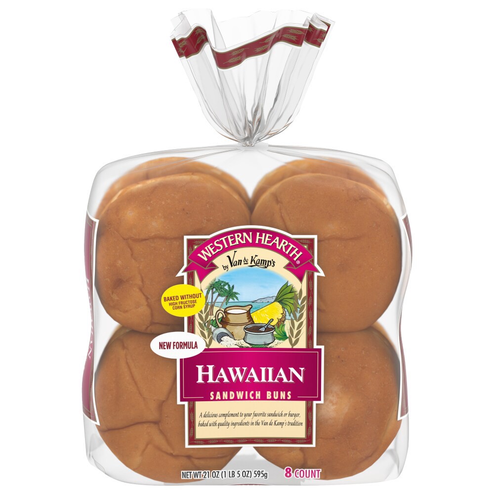slide 2 of 2, Western Hearth Hawaiian Sandwich Buns, 8 ct