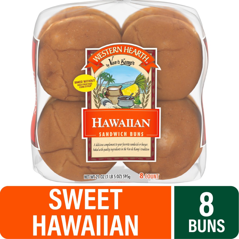 slide 2 of 2, Western Hearth Hawaiian Sandwich Buns, 8 ct