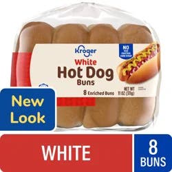 Kroger White Hot Dog Enriched Buns