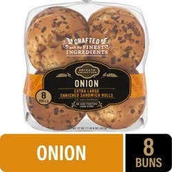 Private Selection Extra Large Enriched Onion Sandwich Rolls