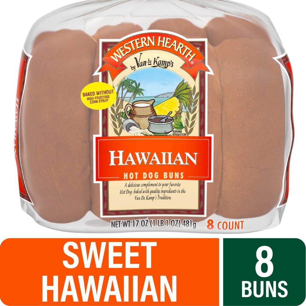 slide 2 of 2, Western Hearth Hawaiian Hot Dog Buns, 8 ct