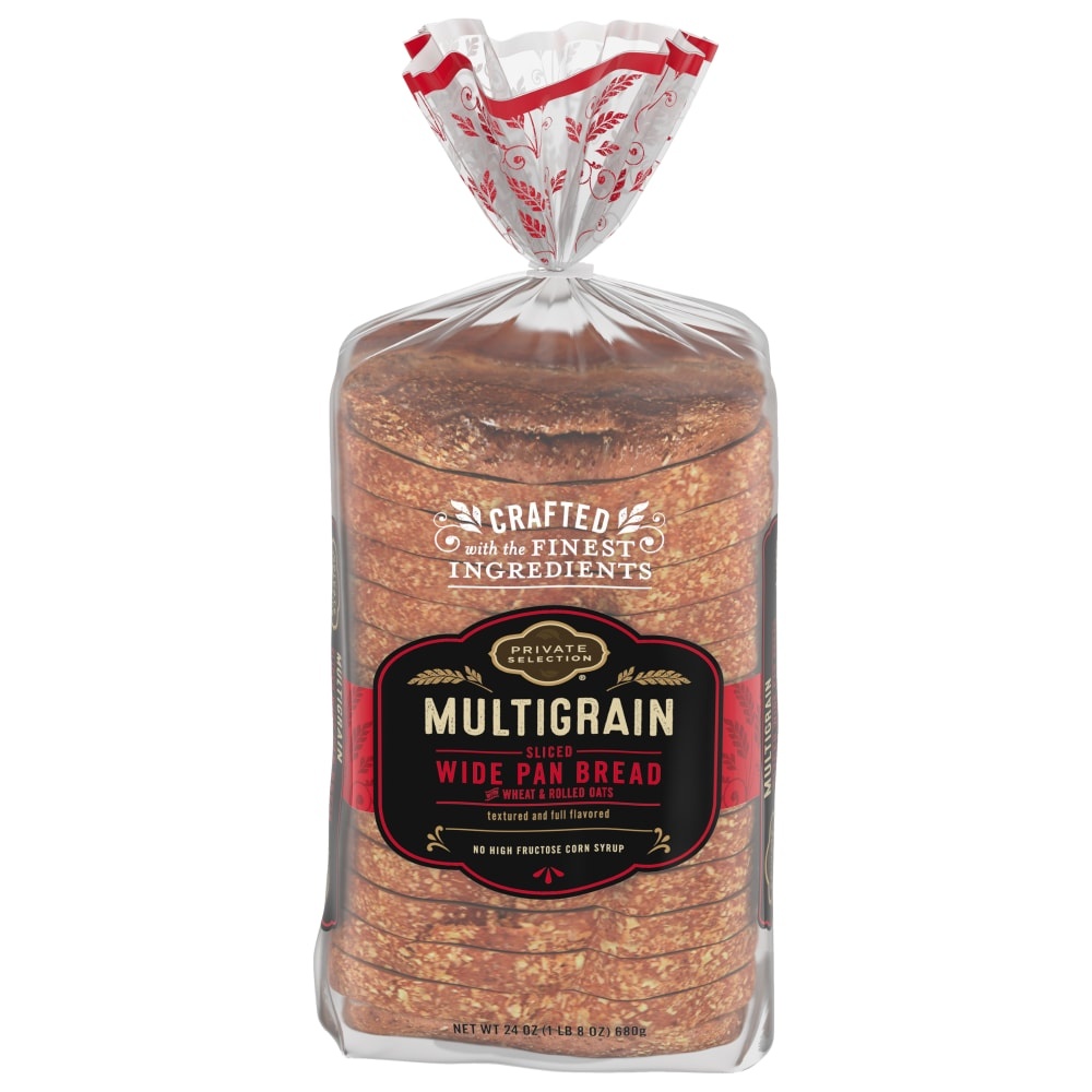 slide 2 of 2, Private Selection Multigrain Wide Pan Bread, 24 oz
