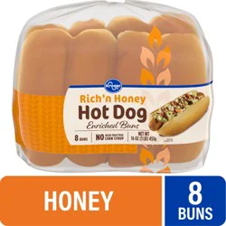 Kroger Rich'N Honey Enriched Hot Dog Buns