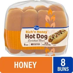 Kroger Rich'N Honey Enriched Hot Dog Buns