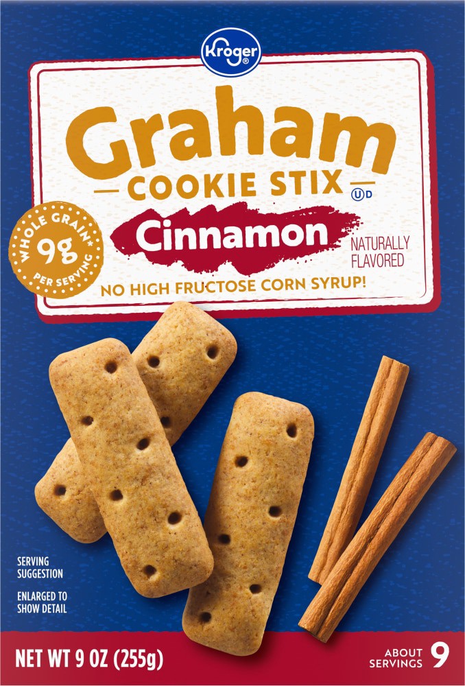 slide 3 of 4, Kroger Cinnamon Graham Cookie Stix, 9 oz