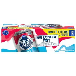 Kroger® Blue Raspberry Pop! Flavored Seltzer Water Cans