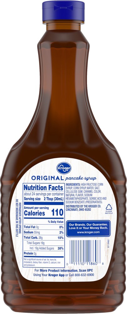slide 2 of 2, Kroger Original Pancake Syrup, 24 fl oz