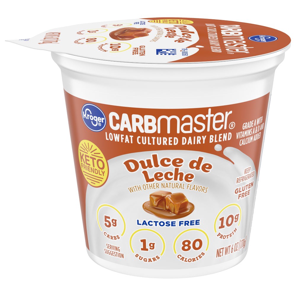 slide 3 of 5, Kroger Low Fat Dulce De Leche Lactose Free Yogurt, 6 oz