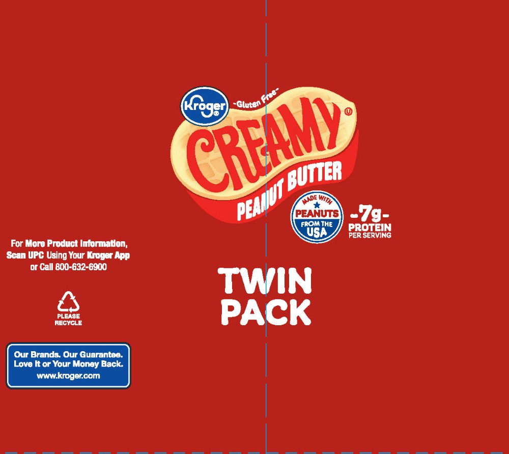 slide 4 of 4, Kroger Twin Pack Creamy Peanut Butter, 2 ct; 40 oz