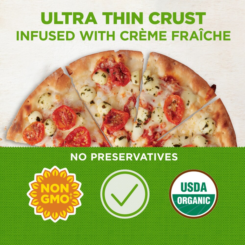 slide 2 of 2, Simple Truth Organic Mozzarella & Tomato Ultra Thin Crust Frozen Pizza, 12.7 oz